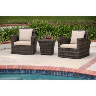 AIC Garden & Casual Maui 3 Piece Deep Seating Group with Cushions