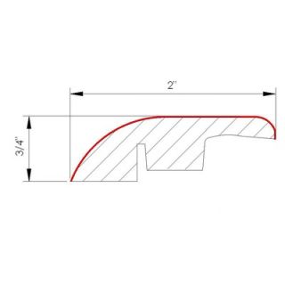  Flooring Laminate Reducer Strip with Track 72 in Chestnut