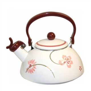  Pink Whistling Tea Kettle 80 oz. with Optional Accessories