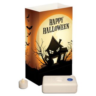 12 Count Battery Operated Luminary Kit with Haunted House Design