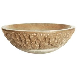Belle Foret Chiseled Round Stone Vessel Sink