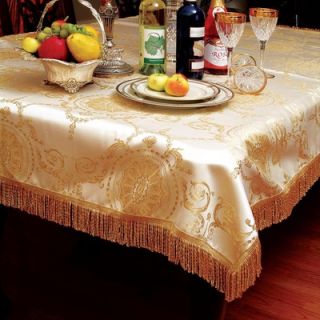 Violet Linen Prestige Damask Design 90 Round Tablecloth   Prestige