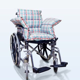 Wheelchair Comfort Seat in Pastel Plaid