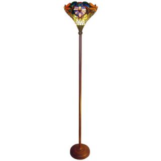  Style Dragonfly Torchiere Floor Lamp with 93 Cabochons   CH14A145TF
