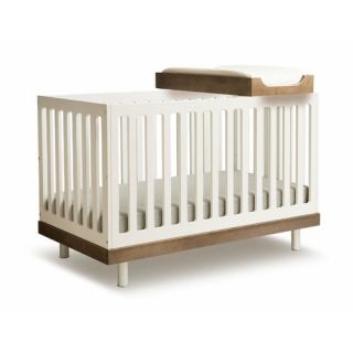 Classic Two Piece Crib and Changer Set in Walnut