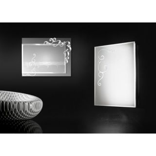 Curly Rectangular Mirror Wall Lamp