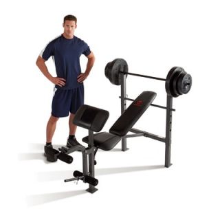 Marcy Bench with 100 lb Weight Set