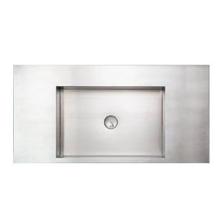 Noahs Rectangular Above Mount Stainless Steel Bathroom Sink