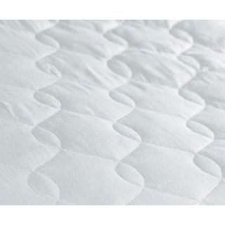 Baby Luxe 100% Cotton Quilted Waterproof Crib Mattress Pad in White