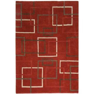 Rizzy Home Tango Red Bubblerary Rug