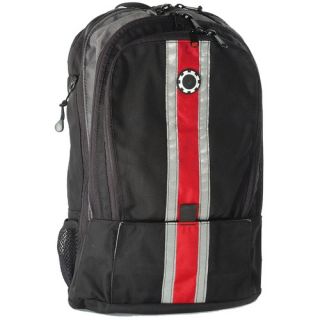 Blue Center Stripe Backpack Diaper Bag