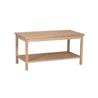 International Concepts Unfinished Wood Portman Coffee Table