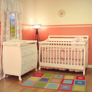 Athena Amy Convertible Crib Set in White