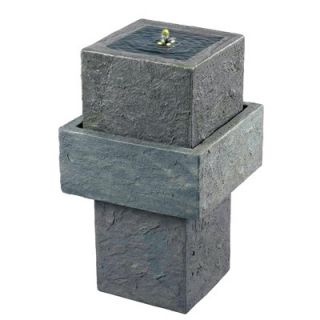Kenroy Home Cubic Stone Solar Floor Fountain   50195CON