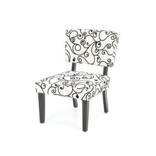 Linon Taylor Fabric Slipper Chair   36080BWC 01 KD U