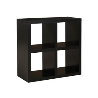 Linon HollowCore 4 Cube Square Bookcase   80585BLK 01 KD U