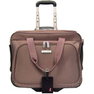 McBrine Luggage Pink Ribbon Deluxe Laptop Bag on Wheels   A900CC
