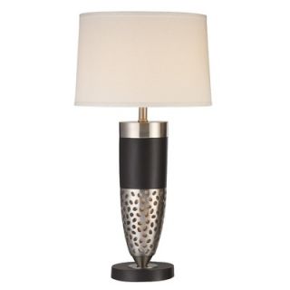  Metal Table Lamp with Night Light in Black and Chrome   M1460/123