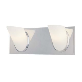 George Kovacs Vanity Light with White Glass Shade in Chrome   P5942