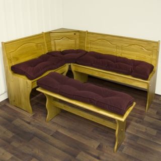 Greendale Home Fashions Nook Hyatt Cushion Set in Burgundy (4 Piece