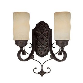 River Crest Two Light Wall Sconce in Rustic Iron   1907RI 125