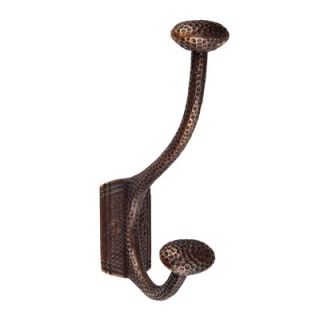 The Copper Factory Hammered Copper Robe and Coat Hook with Oval Motif