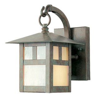 Livex Lighting Montclair Mission Outdoor Wall Lantern with Iridescent