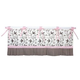 Tadpoles Tadpoles Toile Rod Pocket Valance in Pink and Brown