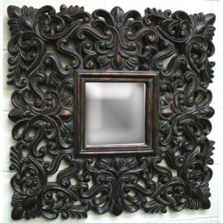 Imagination Mirrors Antique Lace Wall Mirror in Dark Gold   WD10014