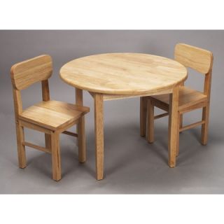 Gift Mark Round Table and Chair Set in Natural