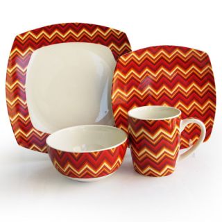 Zigzag 16 Piece Dinnerware Set