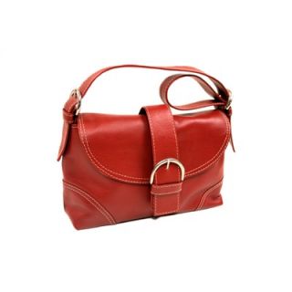 Piel Mini Purse with Flap in Red