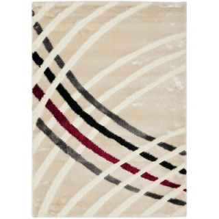 Safavieh Miami Shag Beige/Multi Stripe Rug