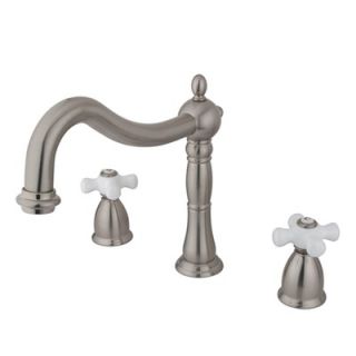 Elements of Design Heritage Double Handle Deck Mount Roman Tub Faucet