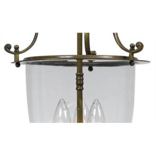 Crystorama Bell Jar 3 Light Convertible Foyer Pendant