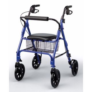 Guardian Lightweight Rollator with Padded Seat in Royal Blue