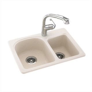 Swanstone Classics Space Saver Double Bowl Kitchen Sink   KSDB2518
