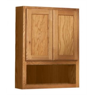 Bostonian Series 24 x 30 Red Oak Over the Toilet Cabinet in Honey