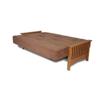 Dorel Home Products Metal Futon with Mission Wood Arms