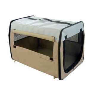 Zippered Easy Carry Pet Carrier in Khaki and Grey
