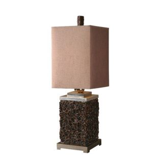 Knotted Rattan Rectangle Table Lamp