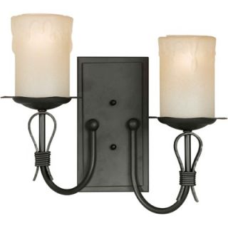 Forte Lighting Two Light Wall Sconce in Natural Iron   2396 02 11