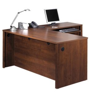 Embassy L Shaped Executive Workstation with Assembled Pedestal