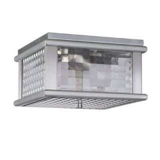 Feiss Monterey Coast Two Light Outdoor Flush Mount in Brushed Aluminum