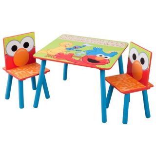 Sesame Street Kids 3 Piece Table and Chair Set