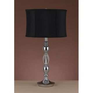 Cal Lighting Canora Table Lamp with Fabric Shade in Crystal