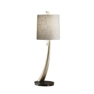 Armand One Light Table Lamp in Ebonized Silver Leaf