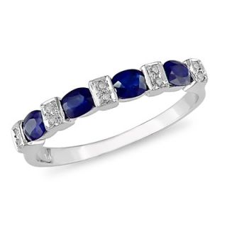 Amour White Gold Diamonds and Sapphire Fashion Ring   RDGKTW1445S