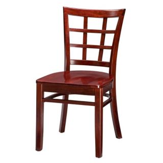 Beechwood Lattice Back Side Chair