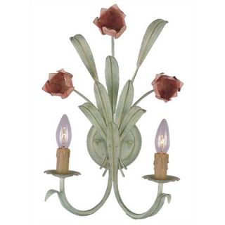 Crystorama Southport Candle Wall Sconce in Sage Green